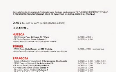 Puntos de apoyop a familias solictud ayudas comedor y libros