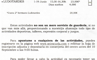 LUDOTARDES de JUNIO 2015