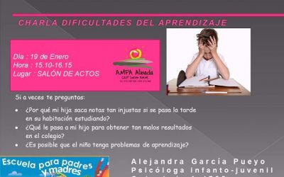 CHARLA DIFICULTADES DEL APRENDIZAJE   (ESCUELA DE PADRES LUCIEN BRIET)