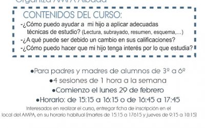 CURSO DE TÉCNICAS DE ESTUDIO PARA PADRES