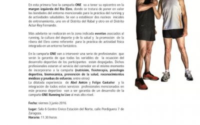 Presentación Campaña One Running to Live. Abel Antón y Felipe Castañer. Viernes 3 junio
