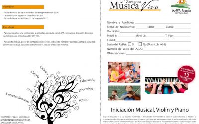 EXTRAESCOLAR MÚSICA «ZARAGOZA MÚSICA VIVA».