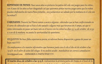 ¿Quieres colaborar con el Ampa? ¿ hacemos mas divertido el patio?¿Mas colorido?¿Nos ayudas con estos proyectos?
