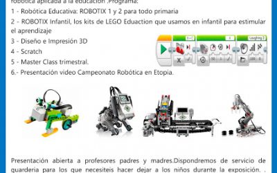 Presentación Extraescolar ROBOTICA Y PROGRAMACIÓN PARA EL CURSO QUE VIENE.