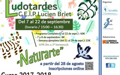 LUDOTARDES DEL 7 AL 22 DE SEPTIEMBRE