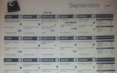 MODIFICACIÓN MENÚ ESCOLAR MES SEPTIEMBRE