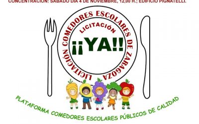 CONCENTRACIÓN LICITACIÓN COMEDORES ESCOLARES 4 NOVIEMBRE 12:00 H