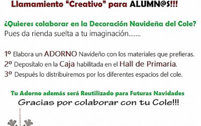 ¿Quieres colaborar con la decoración navideña del cole?