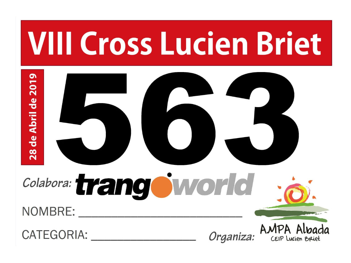 Cross 2019: recoge tu dorsal