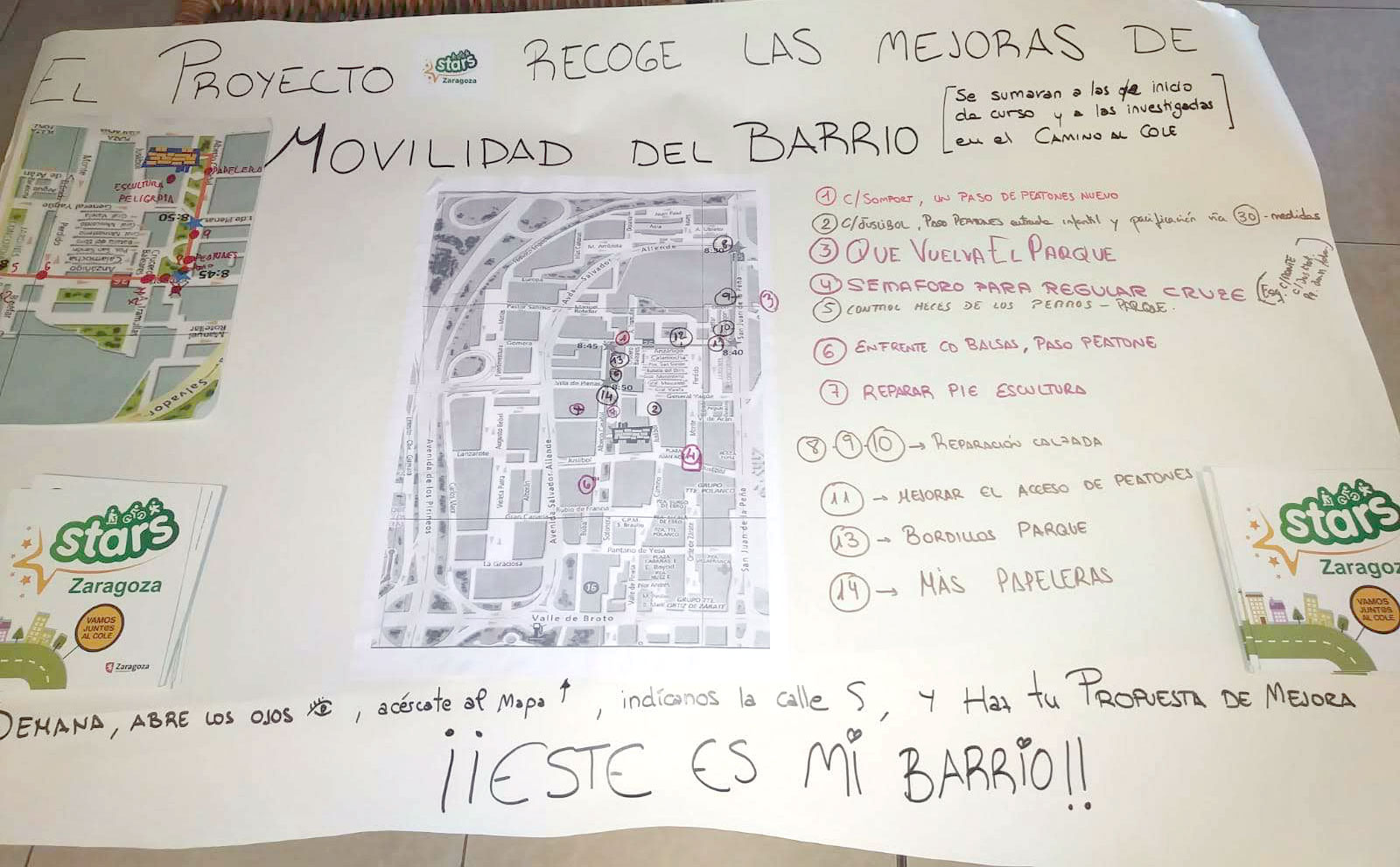Caminos escolares: ¿Que mejoras quieres para el barrio?