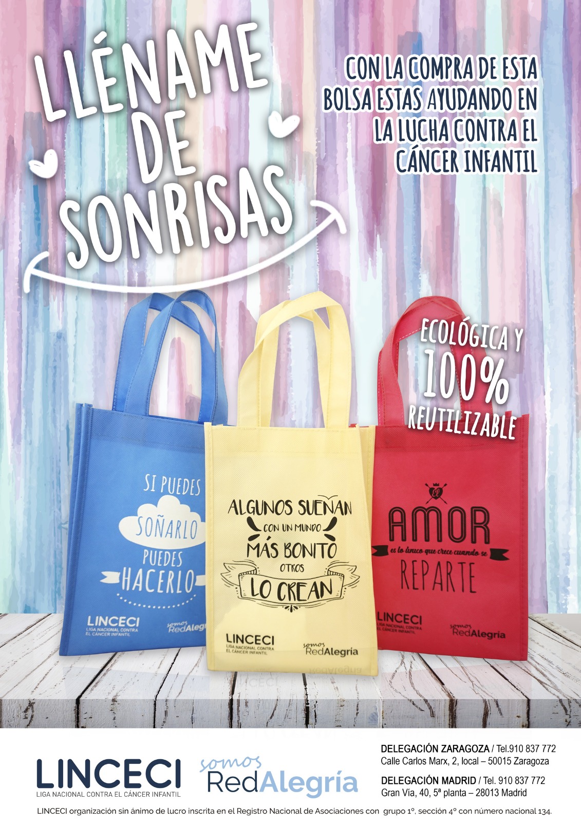 Las bolsas para ayudar a los niños con cáncer ya disponibles en el AMPA
