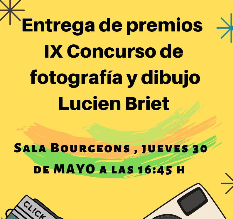 ENTREGA PREMIOS IX CONCURSO FOTOGRAFÍA Y DIBUJO este jueves 30 de mayo a las 16:45 h
