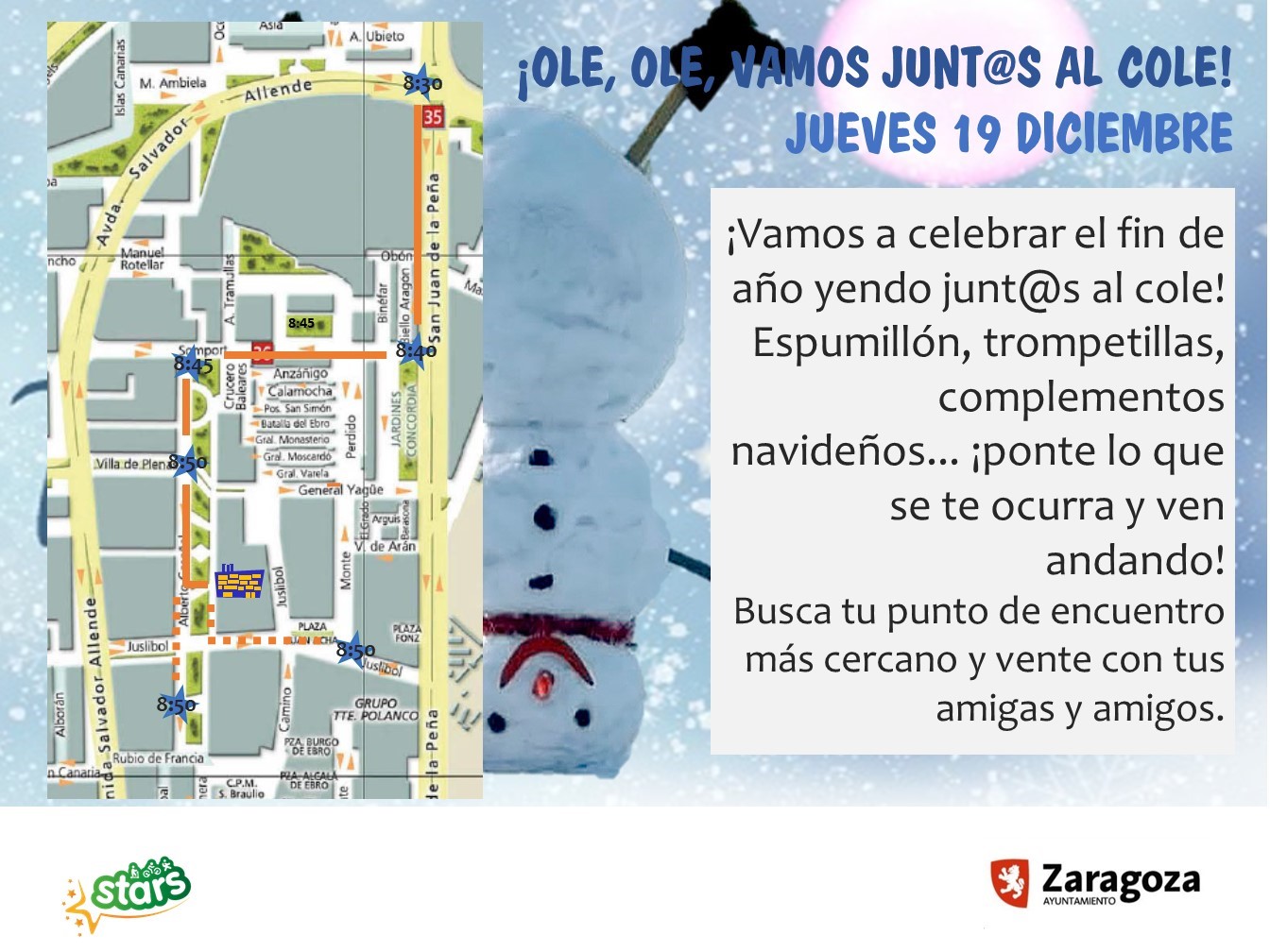 Camino escolar Proyecto Stars
